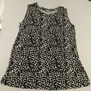 Anthology Black Print Sleeveless tank vest